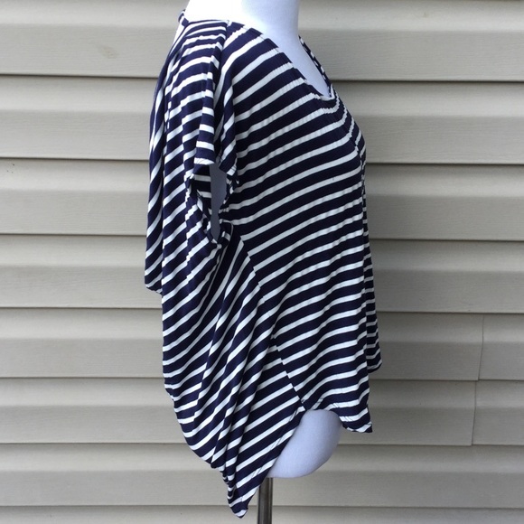 Buckle Double Zero women's navy/white striped top - Picture 2 of 4